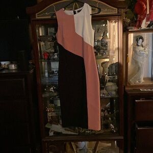White House Black Market knee length beautiful new black, white, hot pink